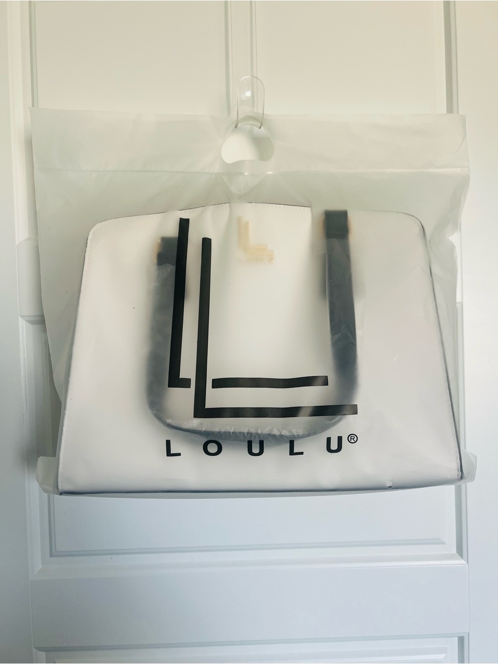 NWOT LOULU White Tote with Black Handles - Structured Everyday Bag
